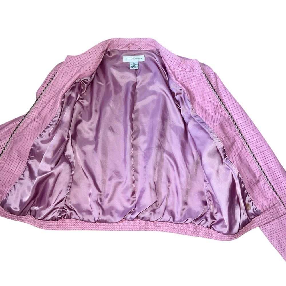 100% Lamb Skin size Large pink jacket - Picture 4 of 11